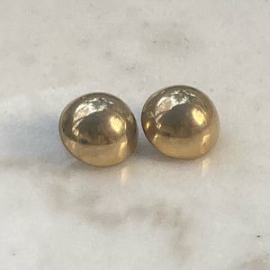 1980s Dome Gold Earrings